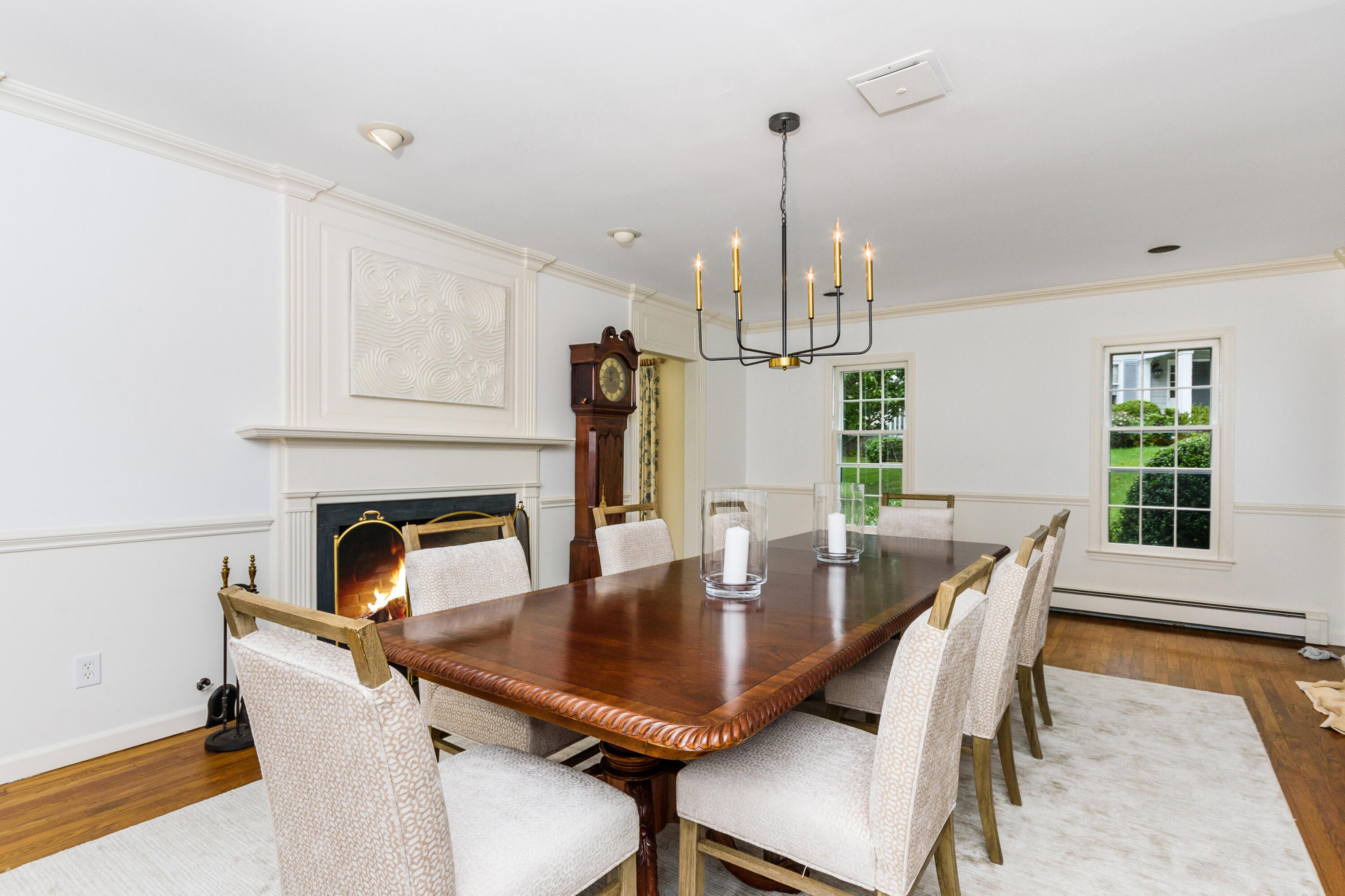 2 Hedge Row Darien, CT 06820 - Photo 12 of 38 a view of a dining room with furniture window and wooden floor