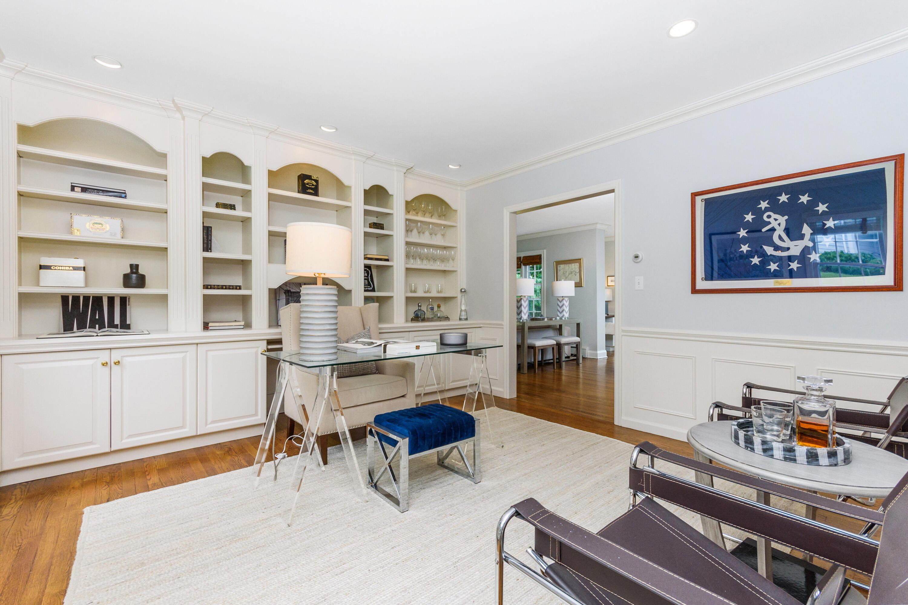2 Hedge Row Darien, CT 06820 - Photo 13 of 38 a reading room with furniture and wooden floor