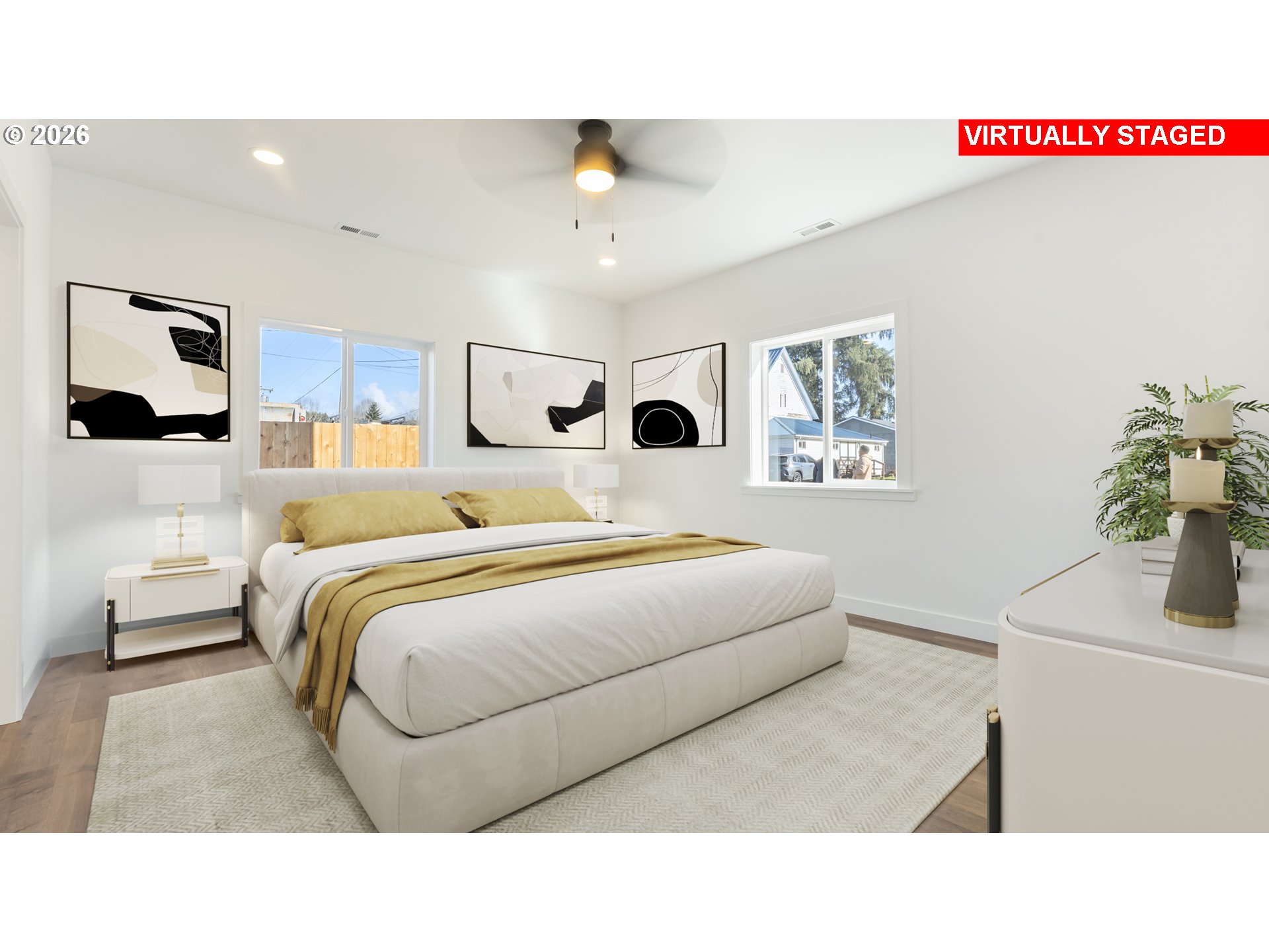 141 Northeast D Street Willamina, OR 97396 - Photo 16 of 43 a bedroom with a bed and a couch