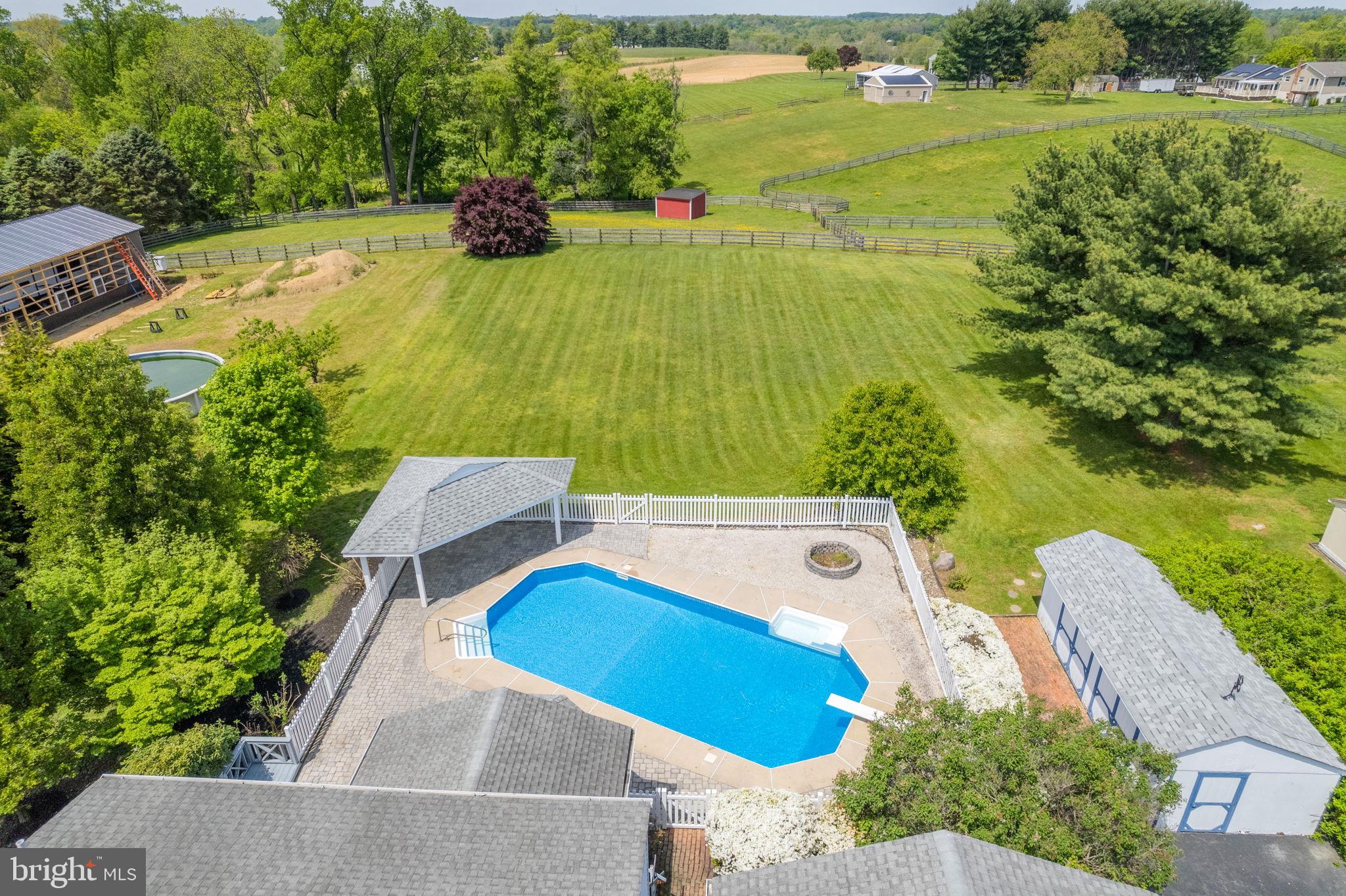 421 Rock Church Road Elkton, MD 21921 - Photo 9 of 46 This aerial shows pool, pavilion & shed