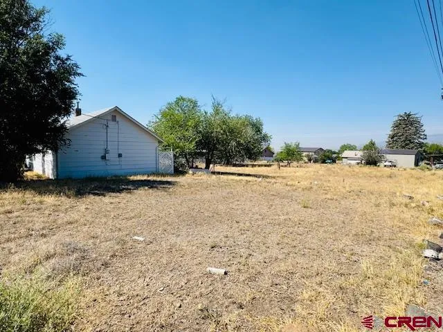 a view of large house with a yard and large trees
