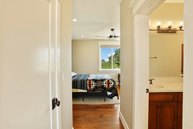 a bathroom with a shower and a toilet