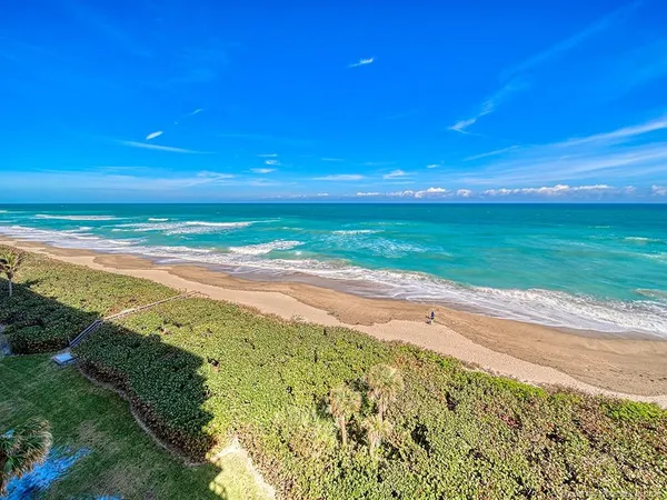 a view of an ocean and beach
