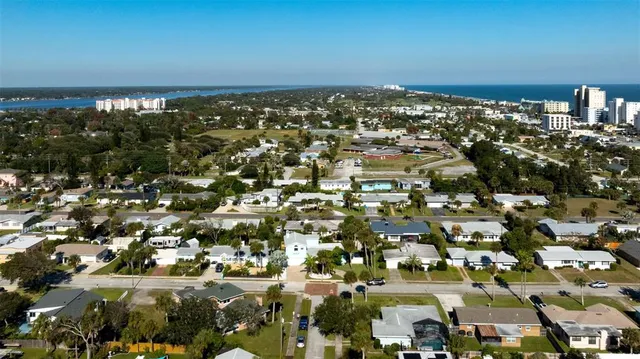 an aerial view of multiple house