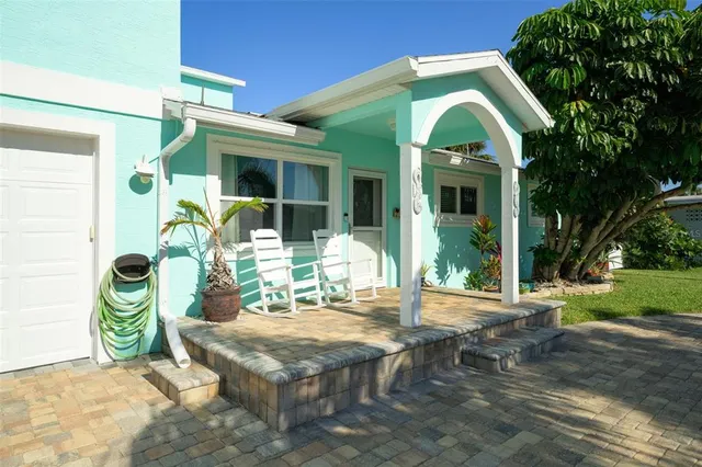 a house view with a seating space