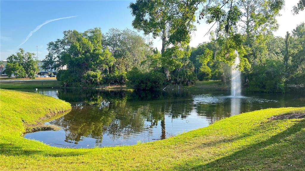 3038 Parkway Boulevard, Unit 204 Kissimmee, FL 34747 - Photo 2 of 31 a view of a lake with a yard and large trees