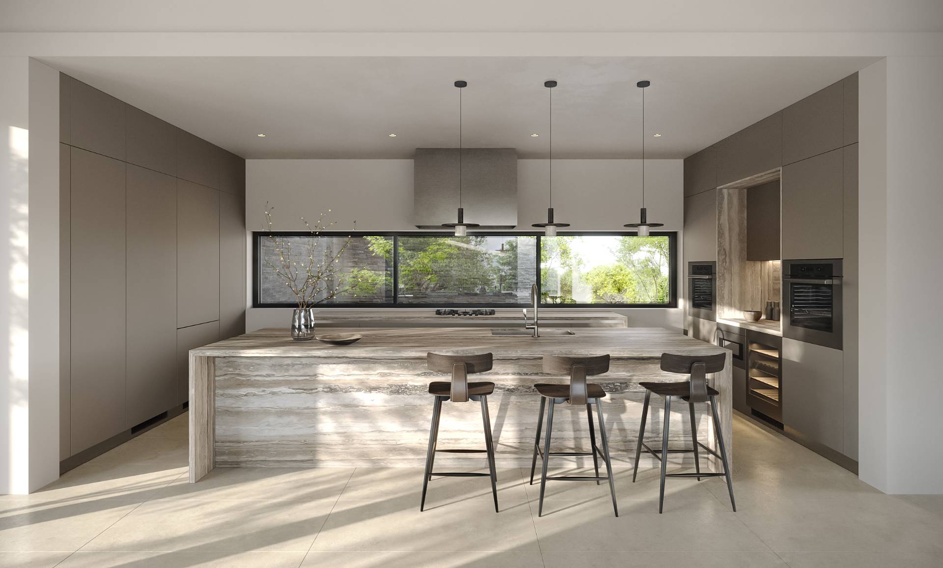 1694 Millstone Road Sag Harbor, NY 11963 - Photo 3 of 6 a kitchen with kitchen island a table and chairs in it