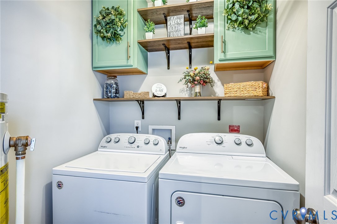 108 St Charles Place Aylett, VA 23009 - Photo 12 of 22 Laundry room with cabinet space and separate washe