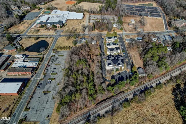 an aerial view of multiple house