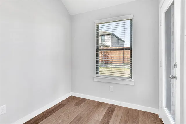 an empty room with a window