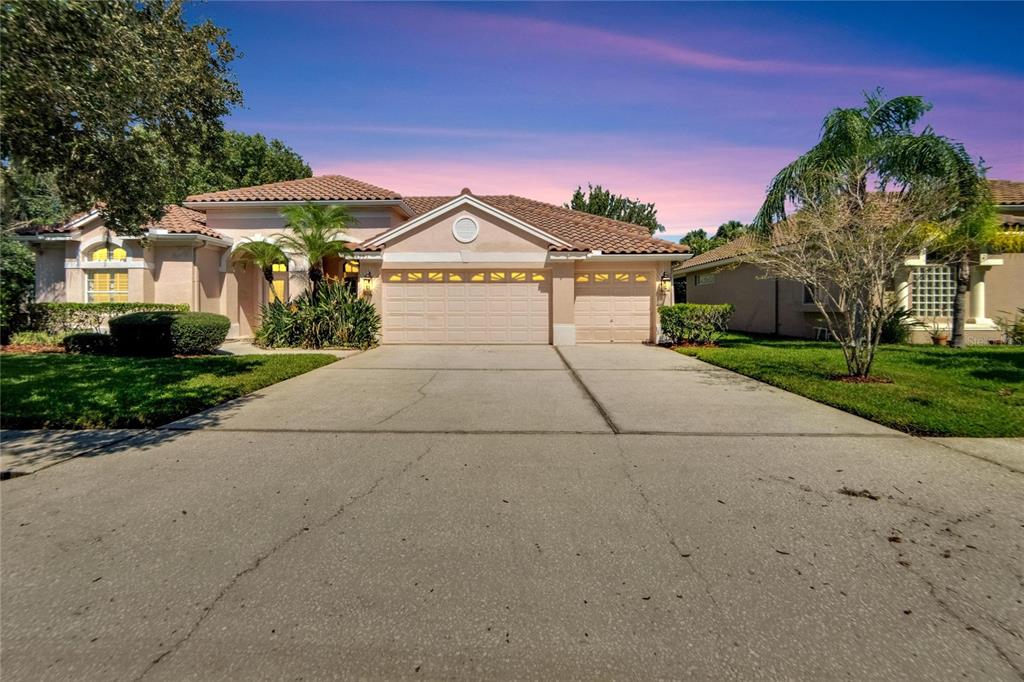 4953 Pointe Circle Oldsmar, FL 34677 - Photo 1 of 1 a front view of a house with a yard and garage