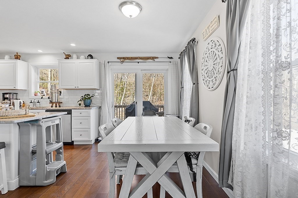 36 Pine Street Dudley, MA 01571 - Photo 7 of 26 a kitchen with stainless steel appliances a dining table chairs and wooden floor