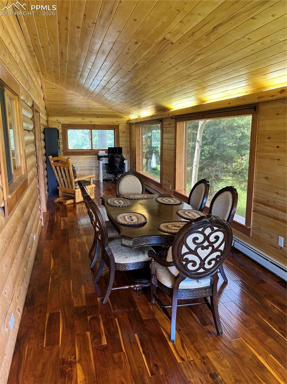 87 Thompson Road Gardner, CO 81040 - Photo 22 of 46 a view of a dining room with furniture window and outside view