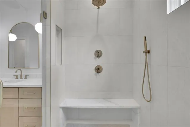 an aerial view of a house with outdoor space patio and mountain view