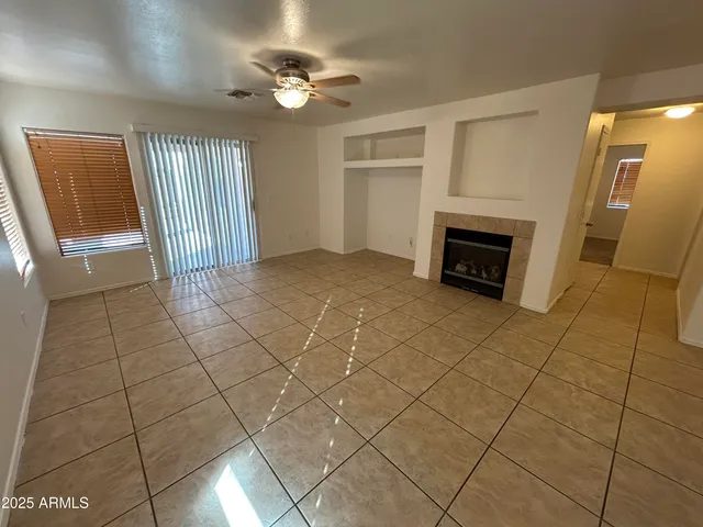 a view of a livingroom with a fireplace