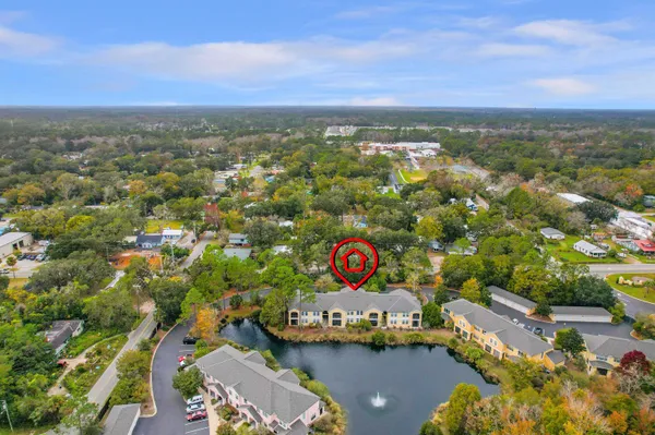 an aerial view of a city