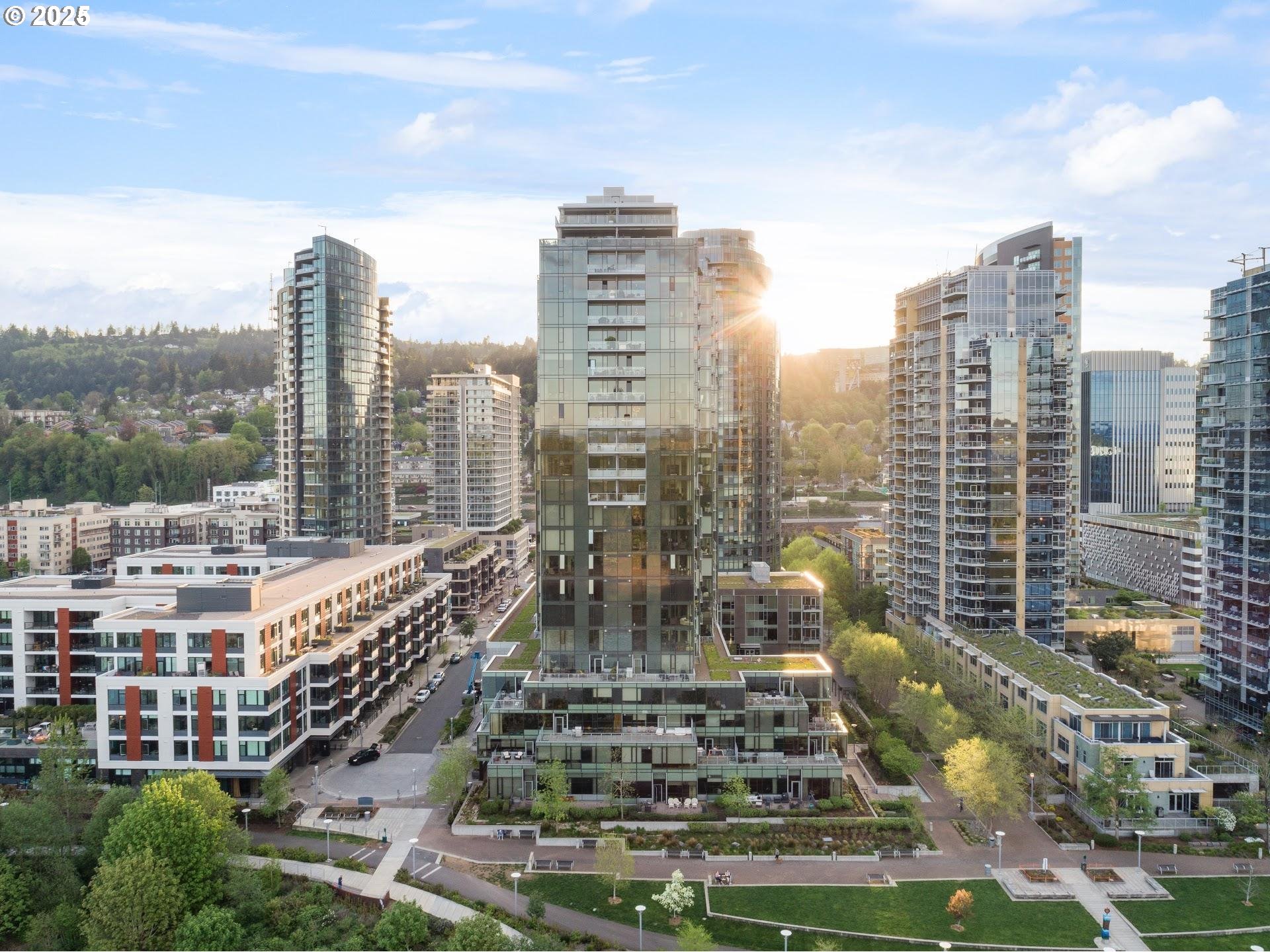 841 Southwest Gaines Street, Unit 714 Portland, OR 97239 - Photo 2 of 48 a view of city with tall buildings
