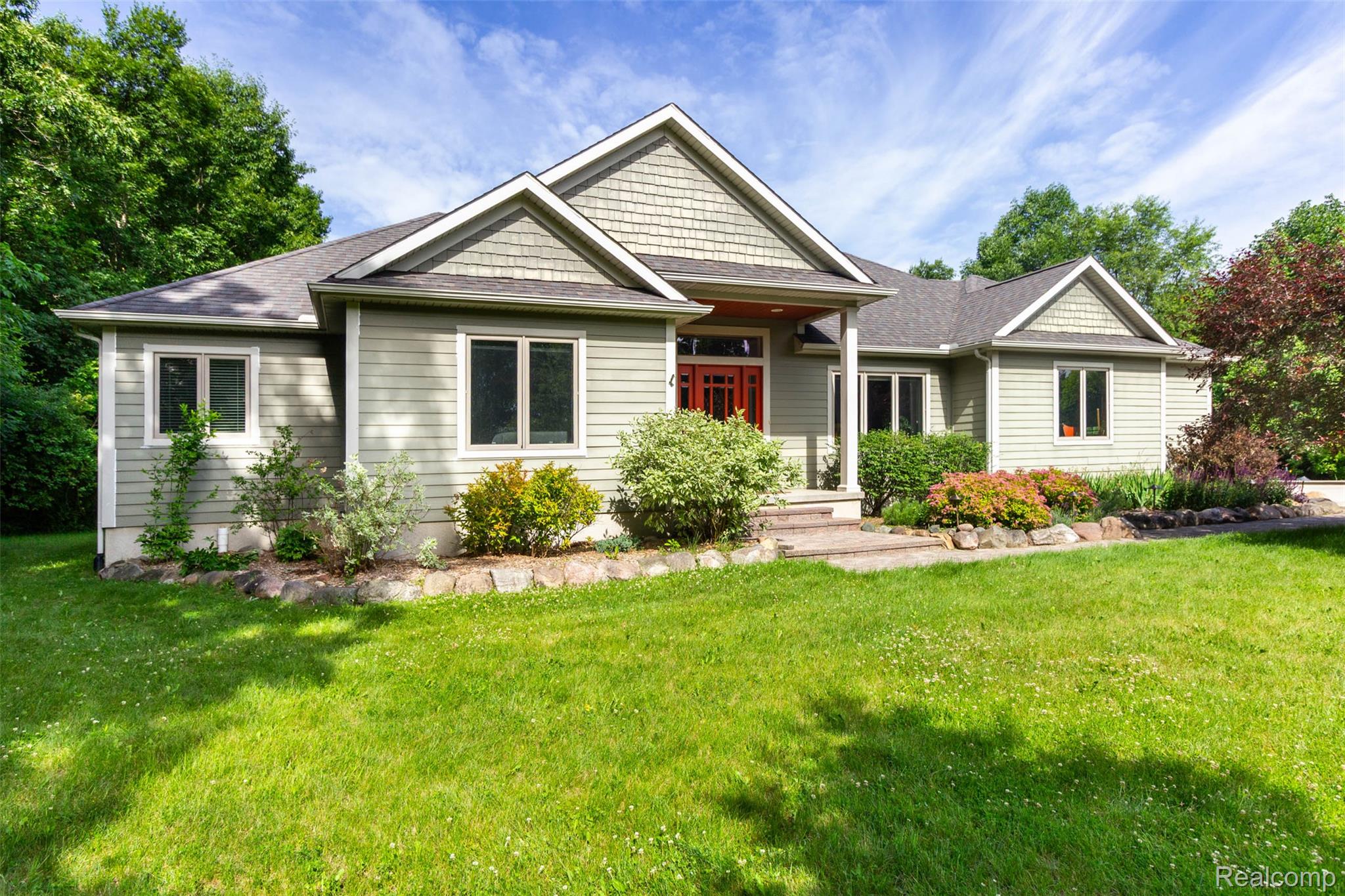 9887 Hadley Road Clarkston, MI 48348 - Photo 2 of 56 Ranch-style residence featuring light green siding and gray shingle roofing