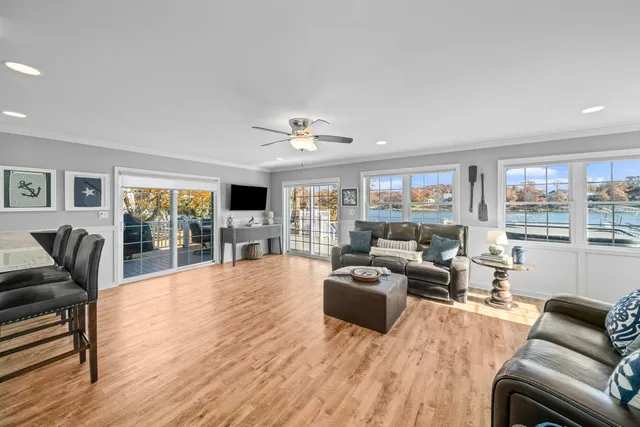 a view of roof deck with patio