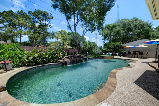 a outdoor space with patio furniture