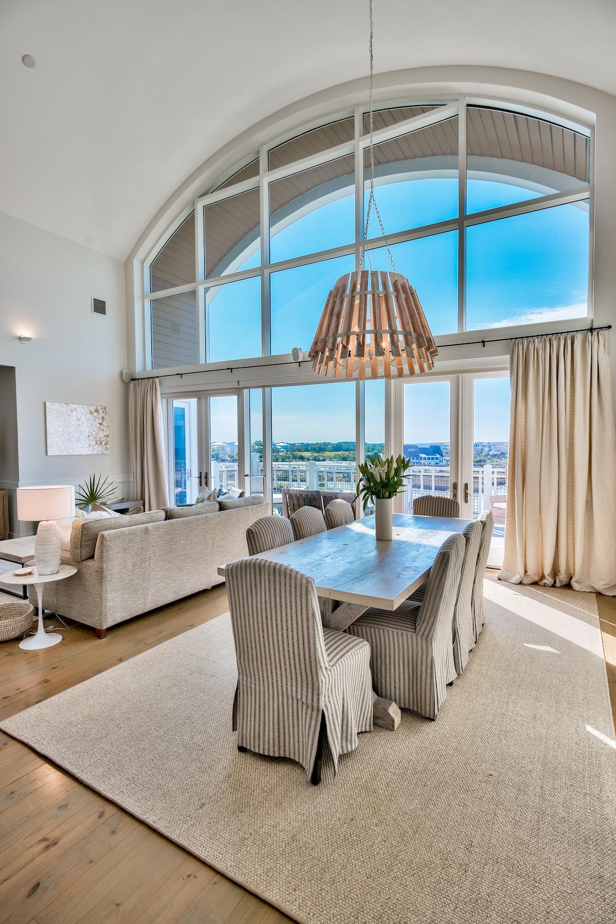 37 Compass Point Way South, Unit 420 Watersound, FL 32461 - Photo 3 of 24 a dining room with furniture and chandelier