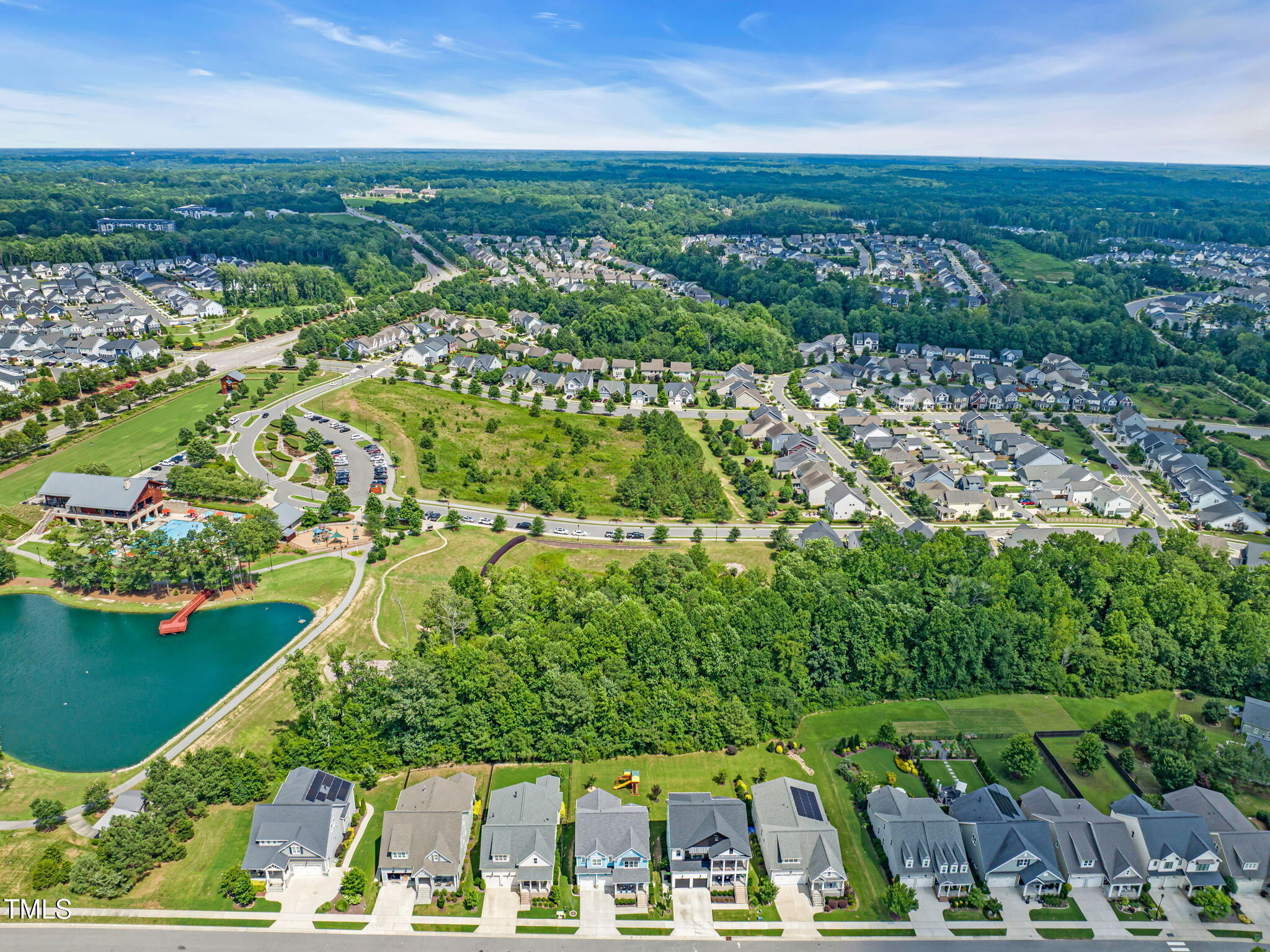 325 Liberty Star Road Wendell, NC 27591 - Photo 77 of 83 an aerial view of residential houses with outdoor space and trees