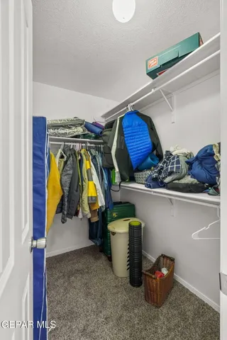 a bedroom with a bed and dresser