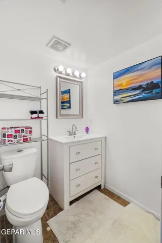 a view of a balcony with an ocean view