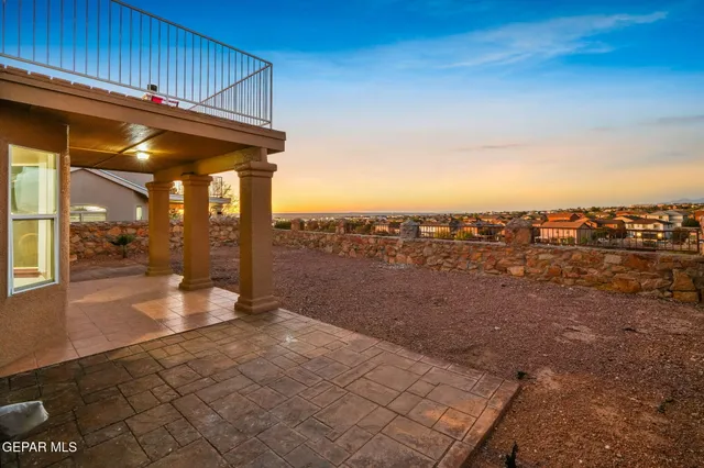 a view of balcony with staircase