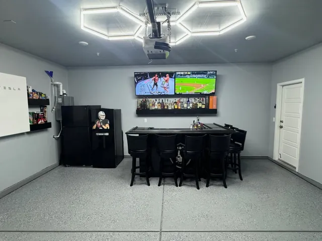 a view of a lake with houses