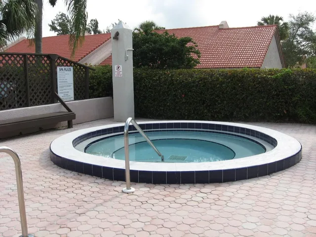 a view of a bathtub in front of house