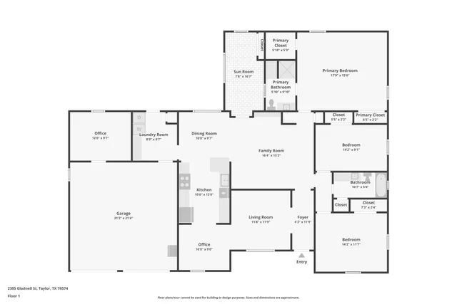 $329,900 | 2305 Gladnell Street, Taylor, TX 76574