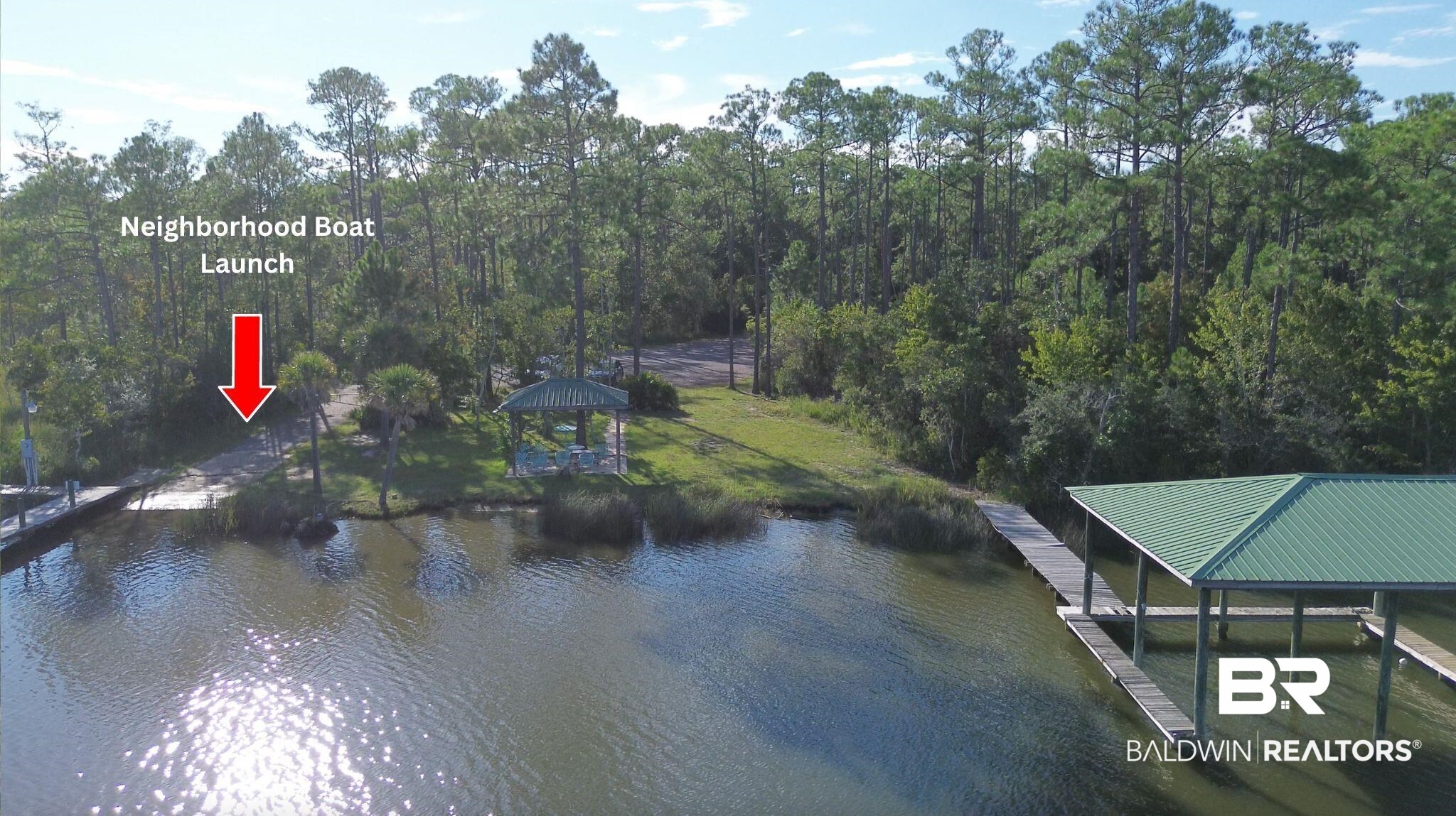 0 Palmetto Point Theodore, AL 36582 - Photo 5 of 5 Dock area featuring a water view and a gazebo