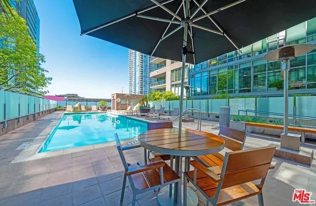 a outdoor view with a sitting space