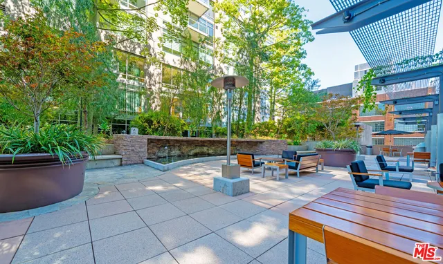 a outdoor view with a sitting space