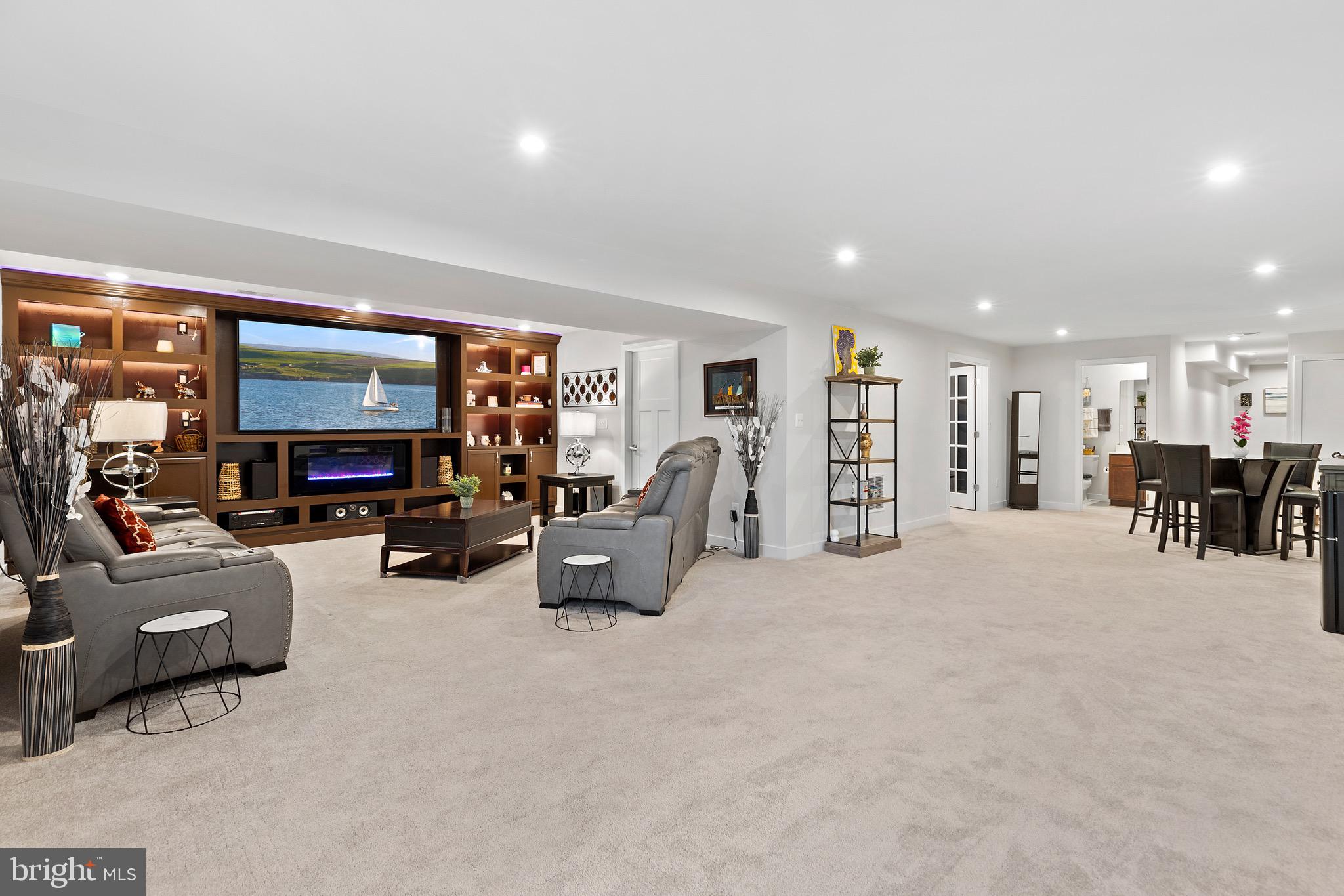 18221 Red Mulberry Road Dumfries, VA 22026 - Photo 46 of 72 Lower level Media Room w/Built in Cabinets
