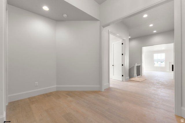 11718 South Halls Crk Road Draper, UT 84020 - Photo 7 of 28 Spare room with recessed lighting and light wood-style flooring