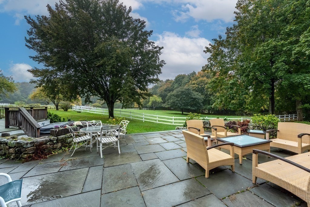 9 A Bancroft Road Andover, MA 01810 - Photo 36 of 37 a backyard of a house with fountain table and chairs