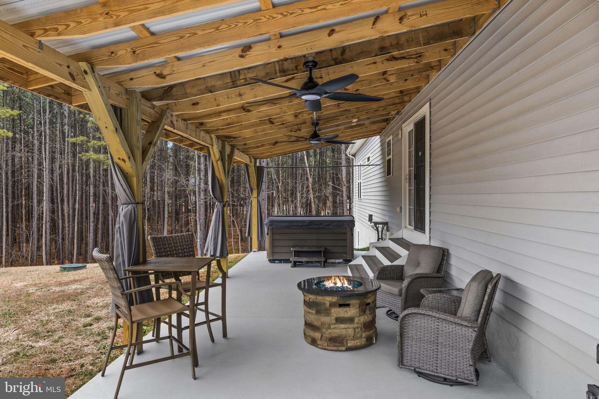 11026 Tower Road Unionville, VA 22567 - Photo 32 of 53 Rear Porch with Hot Tub