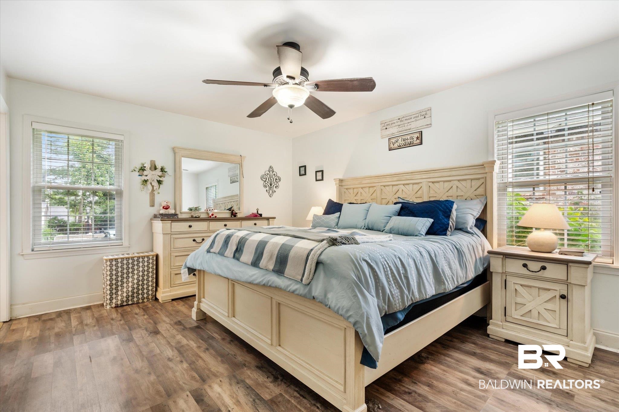 558 Stuart Street Daphne, AL 36526 - Photo 12 of 29 Bedroom with hardwood / wood-style floors and ceiling fan