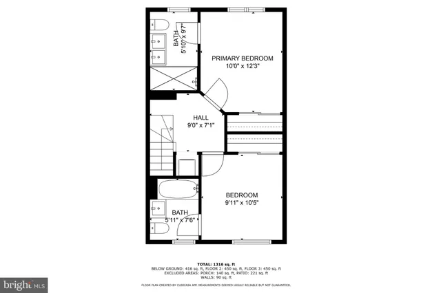 a picture of a bench in room