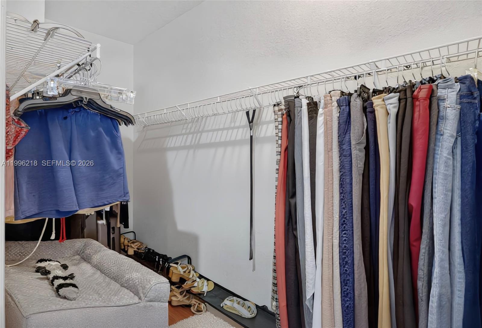 9041 Southwest 227th Street, Unit 5 Cutler Bay, FL 33190 - Photo 25 of 41 a view of walk in closet with clothes and shoes