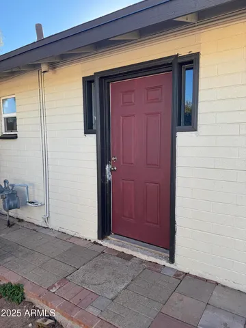 a view of front door