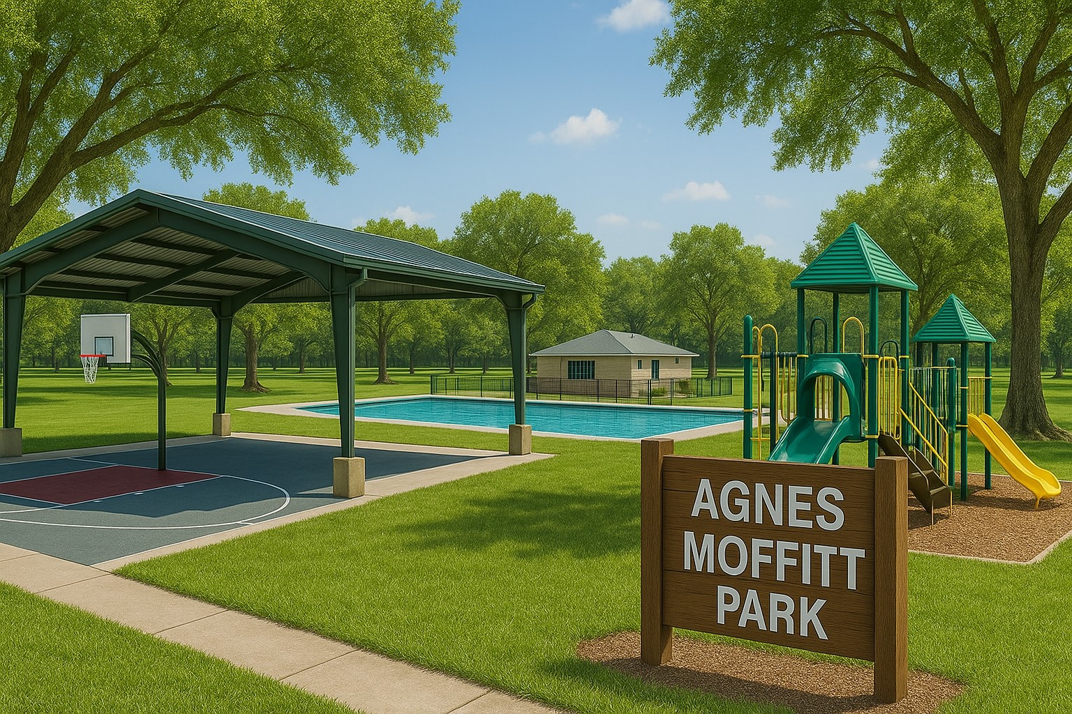 10303 Eddystone Drive Houston, TX 77043 - Photo 18 of 21 a view of a park with welcome board