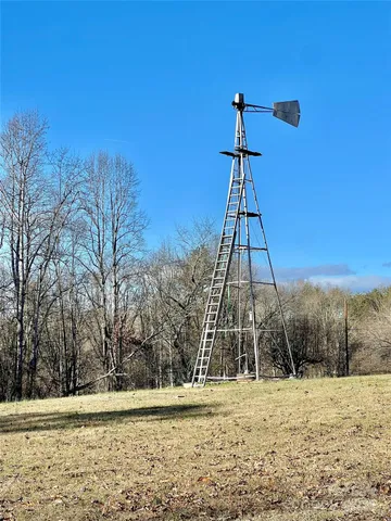 a view of road with large trees