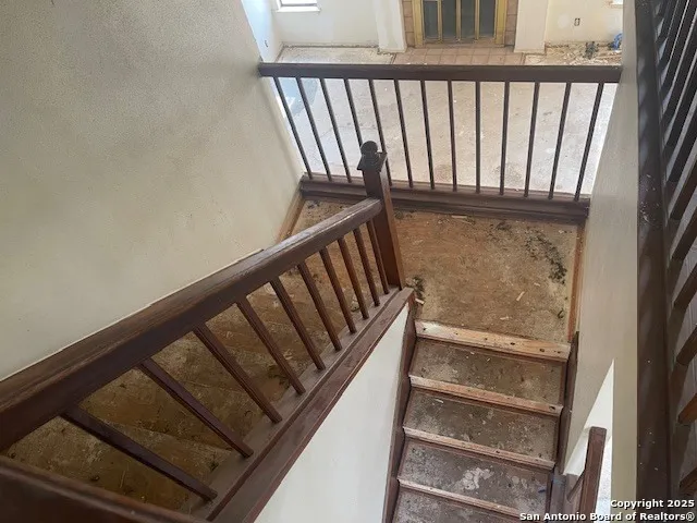 a view of elevator with hallway