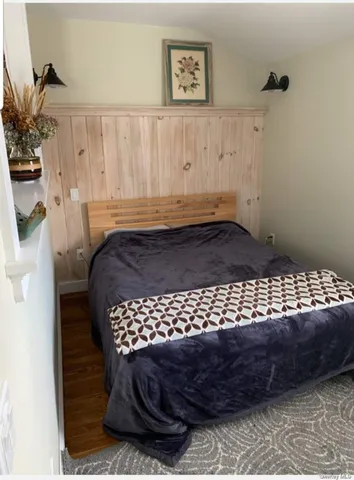 a room with a bed