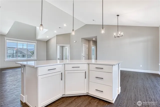a view white cabinets and window