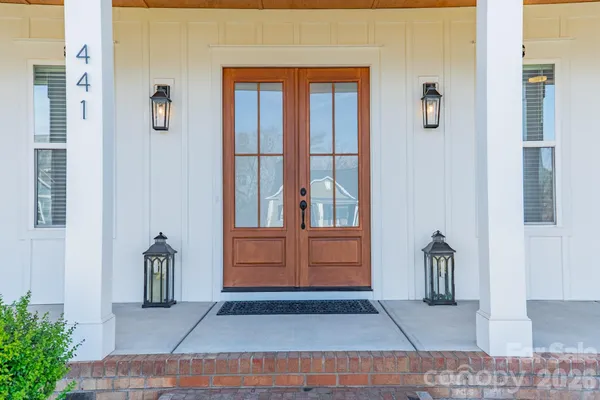 a view of front door of house
