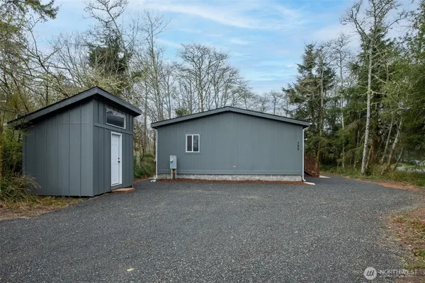 a view of a house with a outdoor space